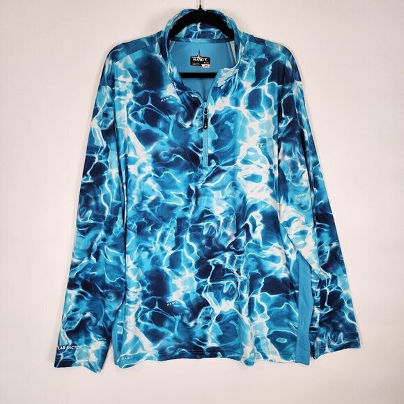 Habit Waves Solar Factor‎ UPF 40+ Sun Protection Long Sleeve Water Shirt sz XL - Picture 2 of 12